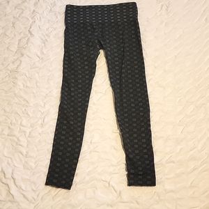 Fleece snowflake pattern leggings